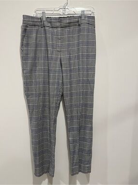 Talbots Black, Gray and White Plaid Ankle Pants